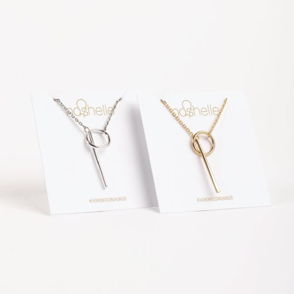 Heather Drop Lariat Necklace